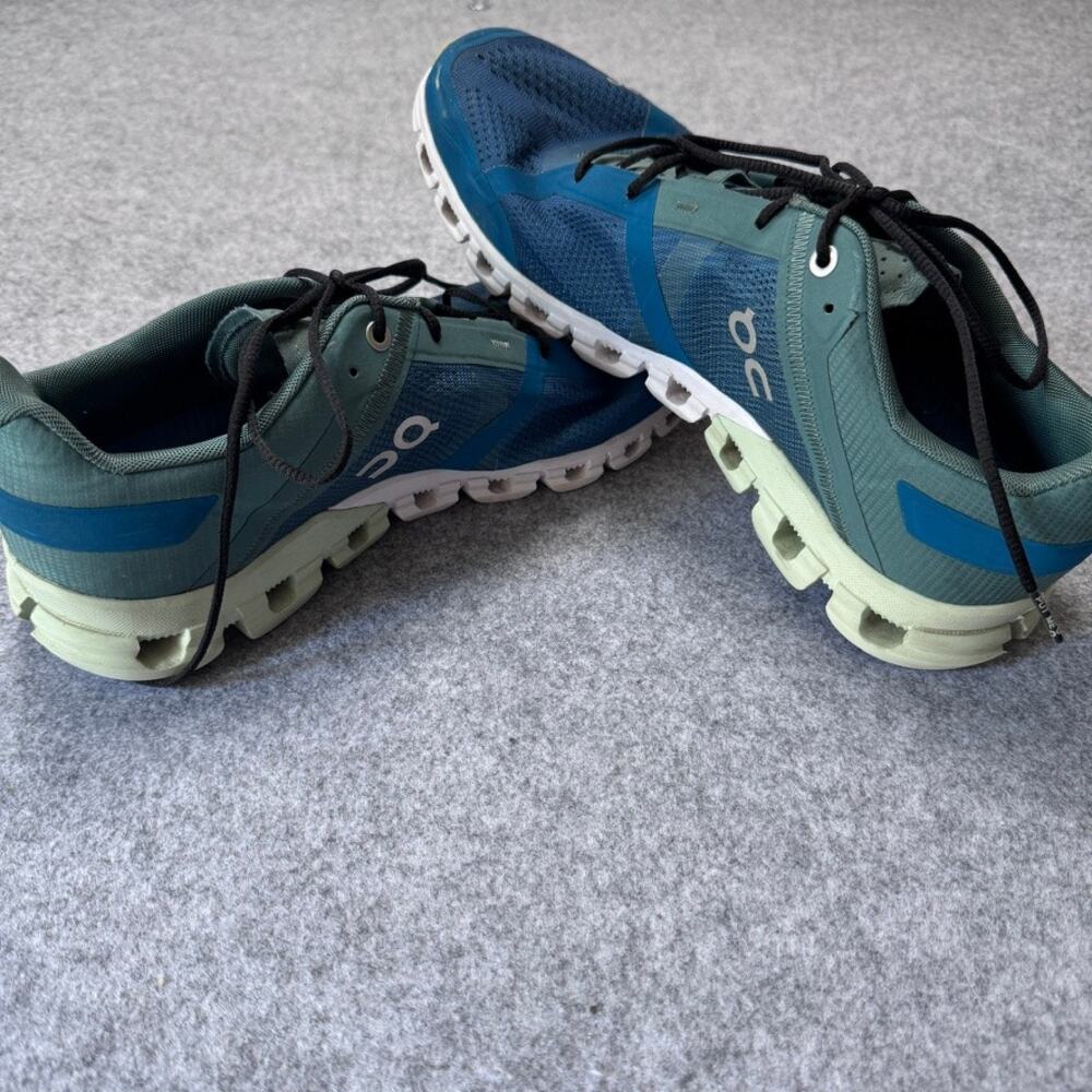 On Cloudflow Men’s 9 Sea Petrol Blue Green CloudTec Running Shoes 25.99637